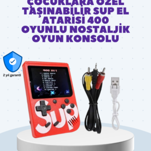 Şarjlı Taşınabilir El Oyun Konsolu 400 Oyun