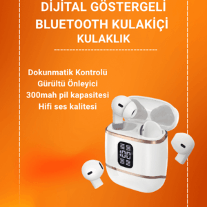 Çift Kulaklıklı Bluetooth Kulaklık – 4 Adet, ANC-ENC, Şarj Kutulu, Dijital Göstergeli