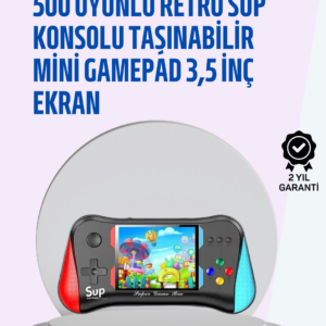 Taşınabilir Oyun Konsolu – 3,5" Ekranlı ve 500 Oyunlu