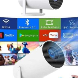 Sinema Projektörü Android HDMI USB WİFİ Ses Çıkışlı Ayaklı Projeksiyon Taşınabilir
