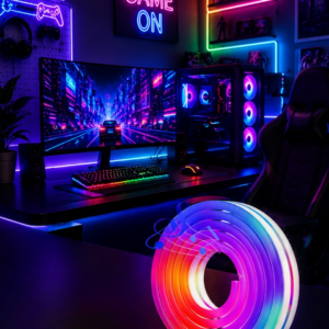 Uygulama Kontrollü RGB Neon Led Şerit Işık 16 Milyon Renk Destekli