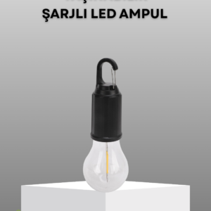 Şarjlı Kancalı LED Lamba – Kamp, Balkon ve Acil Durum Işığı