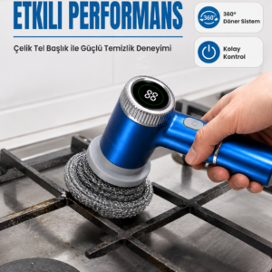 5 Farklı Değiştirilebilir Başlık ile Her Yüzey İçin Etkili Temizlik