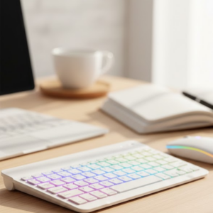 Çoklu Cihaz Uyumlu Kablosuz Klavye Mouse Seti Aydınlatmalı