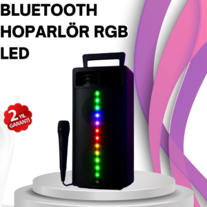 Renkli Işıklı Bluetooth Hoparlör – Taşınabilir, Güçlü Ses Performansı