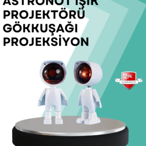 360° Ayarlanabilir Başlıklı Astronot Gece Lambası