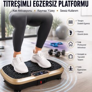 Evde Spor İçin Titreşimli Plate Fitness Platformu Yeni Nesil