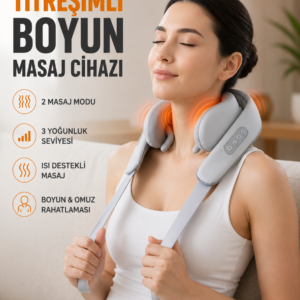 Boyun Masaj Aleti Biyonik Yoğurma Teknolojili 1800mAh Şarjlı
