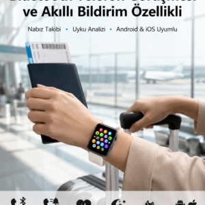 Dokunmatik Ekranı, Bluetooth Görüşme Desteği ve Akıllı Bildirim Özellikleriyle Teknolojiyi Bileğinize Taşıyan Akıllı Saat
