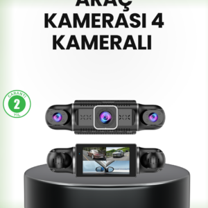 GPS’li 4 Kameralı Araç İç Dış Kayıt Sistemi 1080P WiFi Destekli