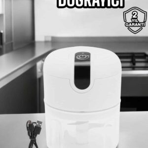 Şarjlı Mini El Rondosu Doğrayıcı Taşınabilir 250 ml Çelik Bıçaklı