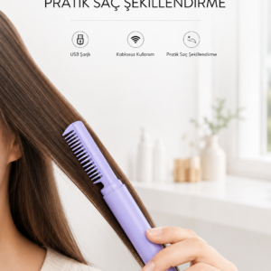Ayarlanabilir Isı Kontrollü Saç Şekillendirici – İnce ve Kalın Tellere Uyumlu