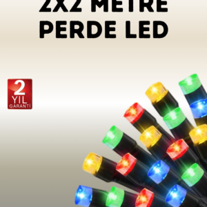 Taşınabilir Pil İle Çalışan LED Işık – 2x2 Metre Perde Modeli