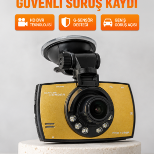 Araç Ön Kamera Full HD Kayıt ve G Sensor Özellikli