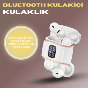 Bluetooth 5.3 Kulaklık – 4 Adet, Çift Kulaklıklı, Dijital Göstergeli, ANC + ENC