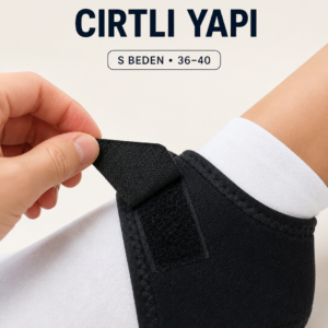 S Beden Cırtlı Topuk Çorabı Ayarlanabilir Topuk ve Ayak Bileği Destekleyici