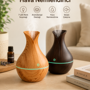Hava Nemlendirici Ultrasonik Buhar Teknolojili Aromatik Difüzörü