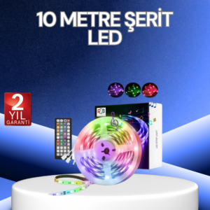10 Metre Smart Şerit Led Bluetooth Telefon Kontrollü USB Enerjili