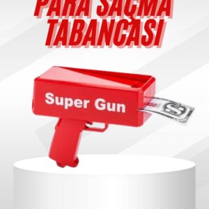 Çocuklara Özel Eğlenceli Para Saçma Makinası Parti Oyuncağı Kırmızı