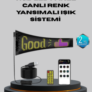 5V USB Akıllı Piksel LED Panel – Mobil Uygulama Kontrollü, Renkli Işık Efektli
