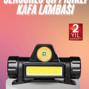 Kafa Lambası Çalışma Işığı Kafa Feneri Şarjlı Mıknatıslı Fenerli