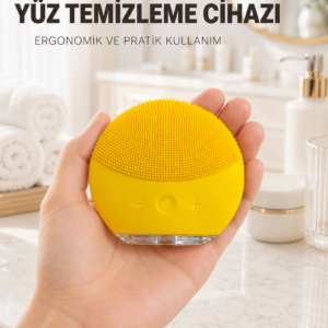 Silikon Yüz Temizleme Fırçası Titreşim Ayarlı USB Şarjlı Cilt Bakım Cihazı
