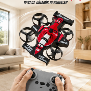 Akrobatik Drone Uzaktan Kumandalı 3 Kademeli Hız 360° Dairesel Uçuş Özellikli