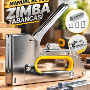 El Tipi Manuel Zımba Tabancası 4-6-8 mm No.13 Ergonomik Tutma Kollu Çok Amaçlı Zımba Makinesi
