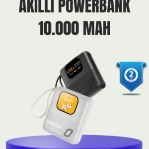 Çok Fonksiyonlu 10000 mAh Powerbank Akıllı Ekranlı Hızlı Şarj Cihazı