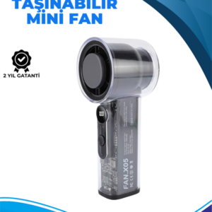Taşınabilir El Fanı 100 Seviyeli Rüzgar Hızı Ayarı Sessiz Çalışma - Dijital Ekranlı