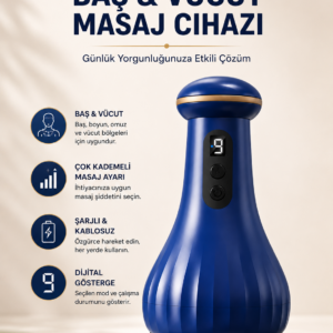 Elektrikli Masaj Cihazı Baş, Vücut Kullanımına Uygun