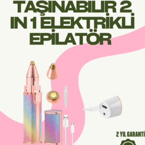 8000 RPM Taşınabilir Epilatör – Kaş Düzeltici ve Dudak Epilatörlü Pille Çalışan