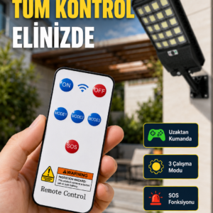 Güneş Enerjili LED Duvar ve Direk Lambası Suya Dayanıklı Akıllı Aydınlatma