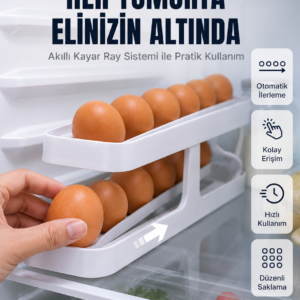 İki Katlı Yumurta Organizeri Buzdolabı Düzenleyici Pratik Saklama Rafı