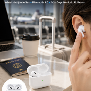 Bluetooth Kulaklık 3.Nesil Kablosuz Uzun Pil Ömrü Dokunmatik Kontrol Yeni Nesil