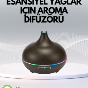 7 Renk Işıklı Ultrasonik Hava Difüzörü – Sessiz ve Güvenli Kullanım