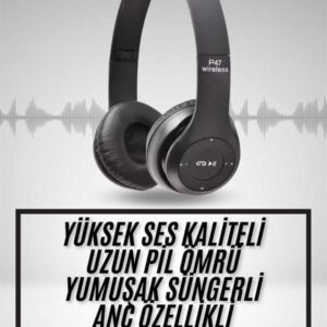 Kulak Üstü Bluetooth Kulaklık Yüksek Ses Kaliteli Ayarlanabilir