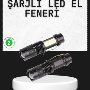 Odak Ayarlı 2000 Lümen Şarjlı LED El Feneri