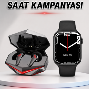 İkili Set Dev Kampanya Ucuz Kulaklık Ucuz Akıllı Saat Gürültü Önleyici Uzun Pil Ömrü