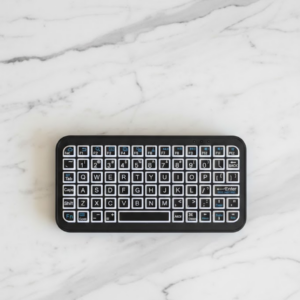 Siyah Kablosuz Mini RGB Işıklı Klavye Bluetooth 5.2 İnce Tasarım