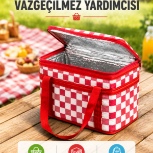 25 Litre Geniş Hacimli Termos Çanta Dayanıklı Fermuarlı Isı Korumalı Taşıma Çantası