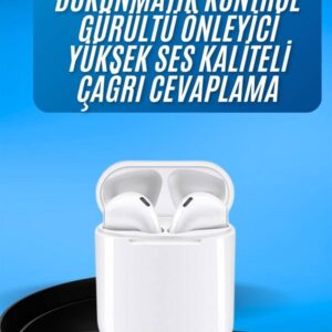 Kablosuz Bluetooth Kulaklık Yeni Nesil Android ve İOS Uyumlu Kulaklık Beyaz