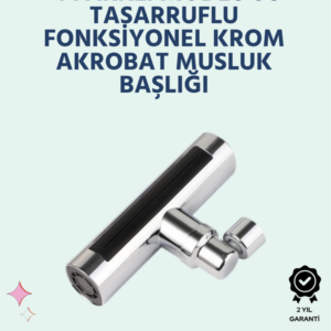 Krom Kaplamalı Çok Fonksiyonlu Musluk Başlığı | Paslanmaz Malzeme