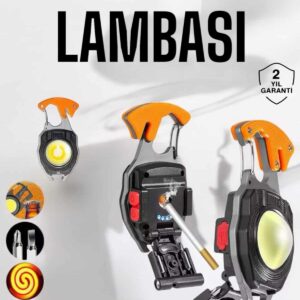 El Feneri Acil Işık Seti Tornavida Düdük Kapak Açma Kamp Lambası