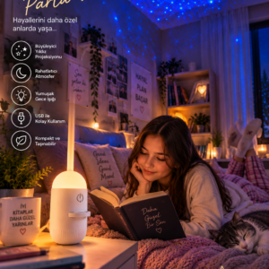 Çocuk Odası İçin Yıldızlı Gökyüzü Projeksiyon Gece Lambası