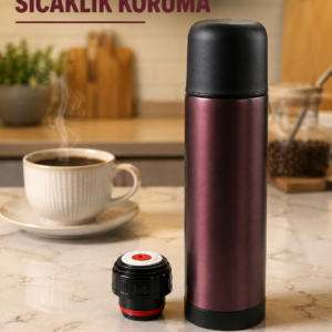 Sızdırmaz Kapaklı Vakumlu Termos Uzun Süre Sıcak Soğuk Tutan Termos