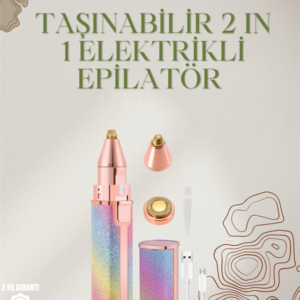 Mini Elektrikli Epilatör Cihazı – USB Şarjlı, Acısız Yüz ve Kaş Bakım Aleti