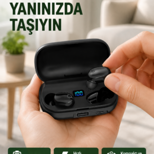 22 Kez Şarj İmkanı Sunan A10s TWS Bluetooth Stereo Kulaklık Yeni Nesil