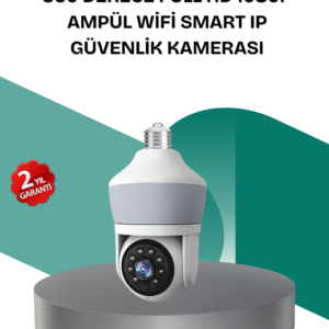 Kablosuz 360° Döner Başlıklı Full HD Güvenlik Kamerası