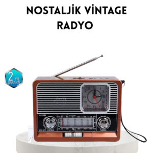 Dekoratif Vintage Radyo – Klasik Görünüm, Modern Fonksiyon ve Uzun Ömürlü Kullanım